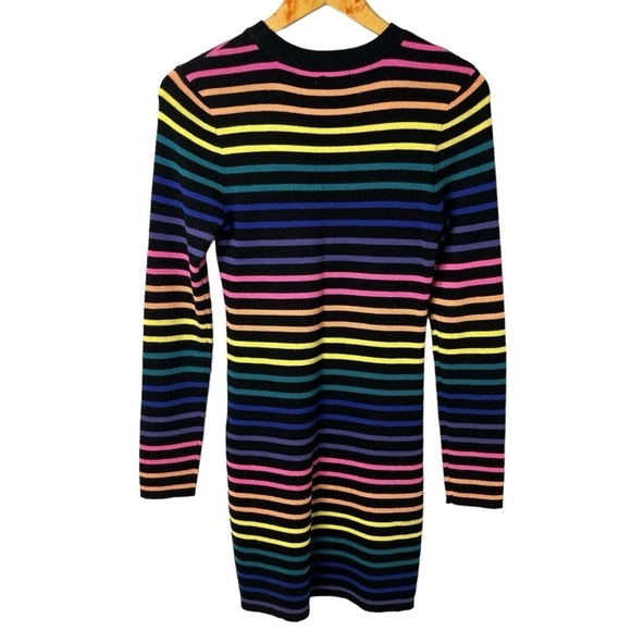 Lovers and Friends Unity Sweater Dress Rainbow Stripe Size Large Long Sleeve - Picture 5 of 9